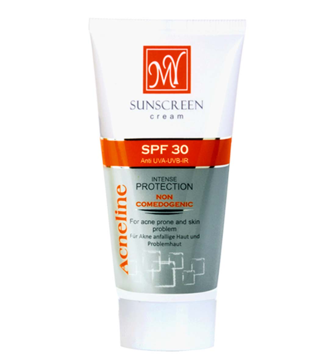 کرم ضد آفتاب بی رنگ مای با SPF30 مناسب پوست چرب و جوش دار حجم 50 میلی لیتر نمای ۲