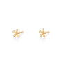 گوشواره طلا 18 عیار مدل گل یاس