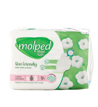 نوار بهداشتی مولپد مدل Maxi Soft سایز بزرگ بسته 9 عددی - 01