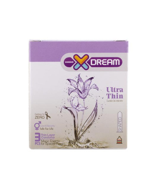 کاندوم 3عددی بسیار نازک مقاوم Ultra Thin ایکس دریم