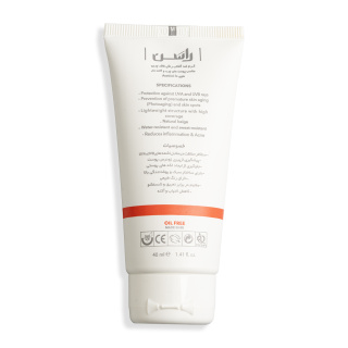 کرم ضد آفتاب رنگی با SPF 30 فاقد چربی و پارابن مناسب پوست چرب و مستعد آکنه حجم 40 میلی لیتر راسن - 01