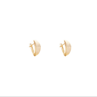 گوشواره 18 عیار نبات بیضی نیمه
