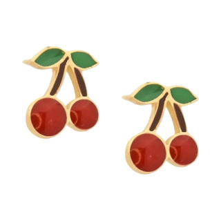 گوشواره طلا 18 عیار مدل گیلاس ایلونا گالری