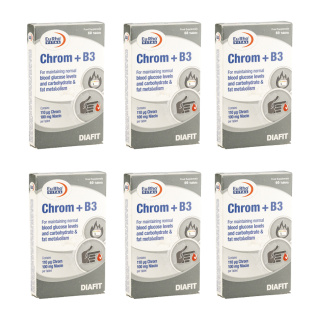 پک 6 عددی قرص Chrom + B3 بسته 60 عددی یوروویتال