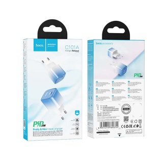 شارژر دیواری هوکو 20 وات مدل C101A USB - 02