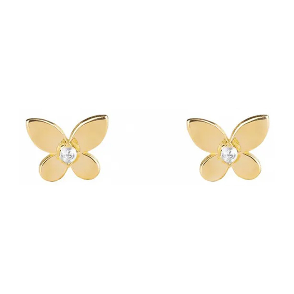 گوشواره طلا 18 عیار زنانه طرح پروانه مدل ESG 35