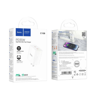شارژر دیواری 35 وات مدل C108 USB هوکو - 02