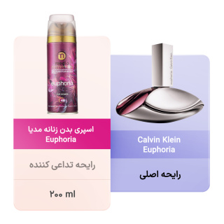 اسپری بدن طرح جدید مدل Euphoria زنانه حجم 200 میلی لیتر مدیا - 01