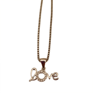 گردنبند دلربا مدل LOVE نگین دار - 02