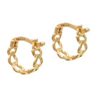 گوشواره طلا 18 عیار مدل حلقه ای کارتیر ایلونا گالری