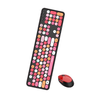 ماوس و کیبورد بی سیم مافی مدل Sweet Colorful - 01