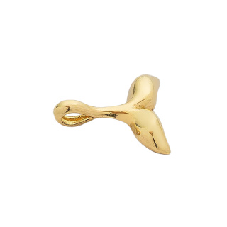 آویز گردنبند طلا 18 عیار زنانه طرح دم وال کد MM2330 - 01