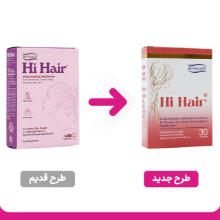 کپسول Hi Hair بسته 30 عددی های هلث - 01