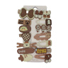 گیره مو شکلاتی کد 02 بسته 14 عددی متفرقه