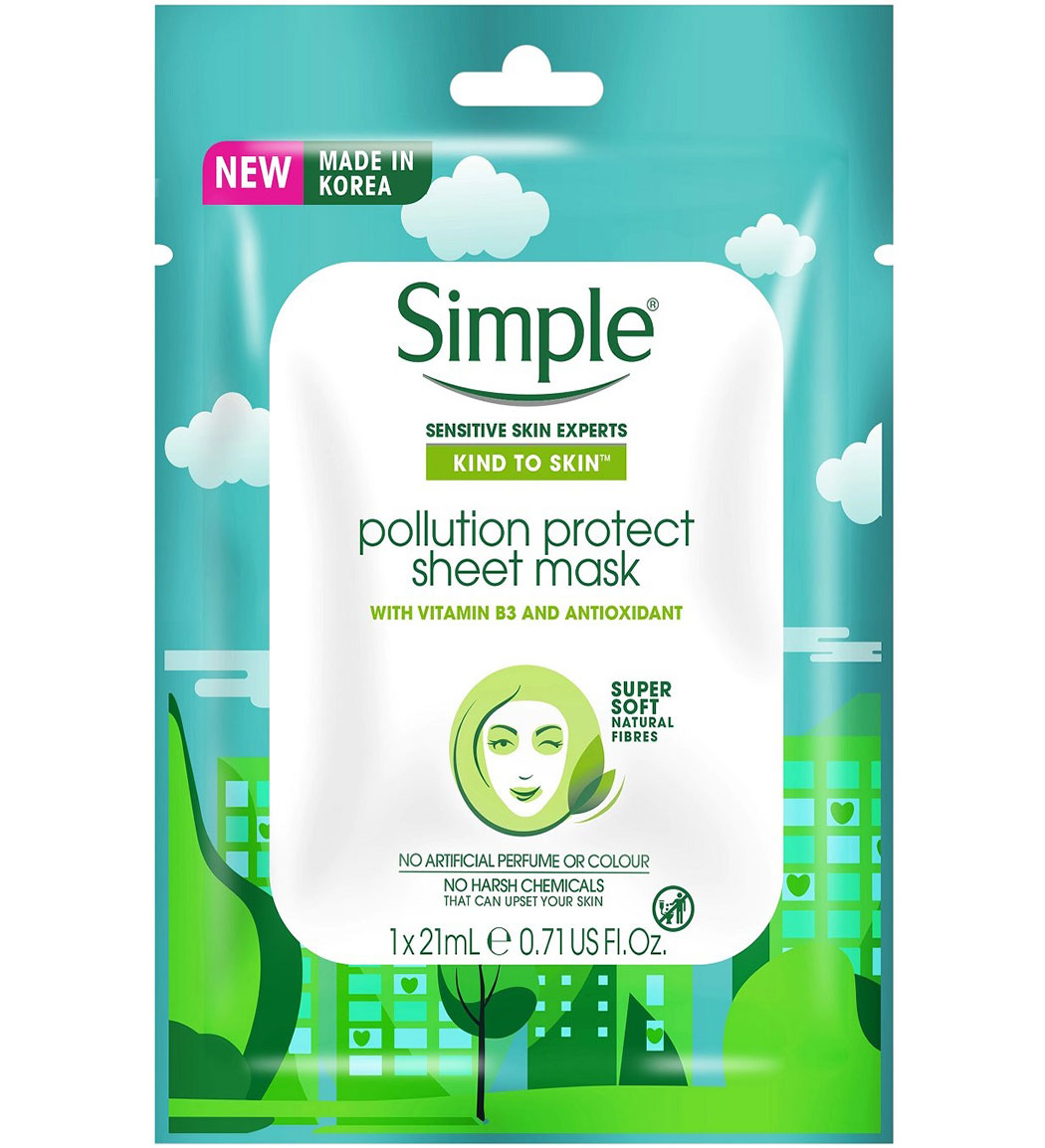 ماسک ورقه ای Pollution Protect حجم 23میل سیمپل نمای ۲