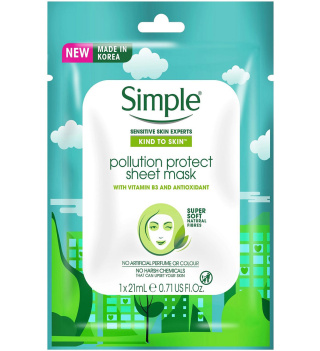 ماسک ورقه ای Pollution Protect حجم 23میل سیمپل