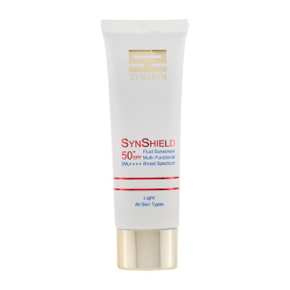 فلوئید ضد آفتاب رنگی ساین اسکین مدل SynShield مناسب انواع پوست حجم 50 میلی لیتر