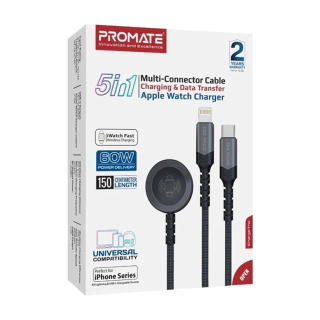 کابل شارژ USB-C به USB-C لایتنینگ مدل ICHARGE-TRIO پرومیت - 01