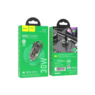 شارژر فندکی 30 وات هوکو مدل Z53A USB - 03