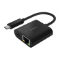 مبدل USB-C به شارژ و اترنت مدل INC001btBK