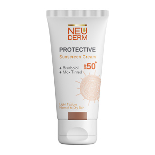 کرم ضد آفتاب رنگی نئودرم مدل Protective با SPF50 مناسب پوست نرمال و خشک حجم 50 میلی لیتر