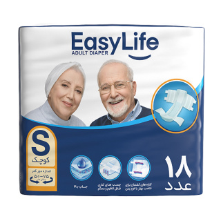 پوشینه کامل بزرگسال سایز کوچک بسته 18عددی ایزی لایف