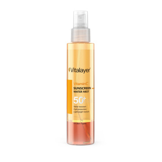 اسپری ضد آفتاب دو فاز با SPF50 دارای ویتامین سی حجم 150 میلی لیتر ویتالیر