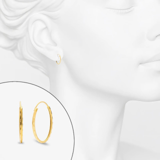 گوشواره حلقه ای طلا 18 عیار زنانه مدل ME1249 مهر گالری - 03