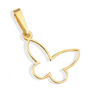 پلاک طلا 18 عیار مدل پروانه تو خالی