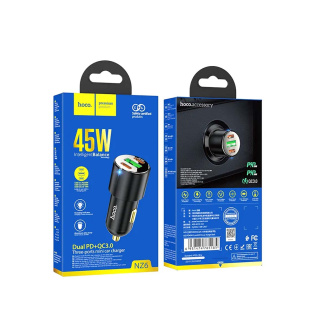 شارژر فندکی 45 وات مدل NZ6 USB هوکو - 02