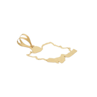 آویز گردنبند طلا 18 عیار زنانه طرح MM2271 نقشه ی ایران - 01