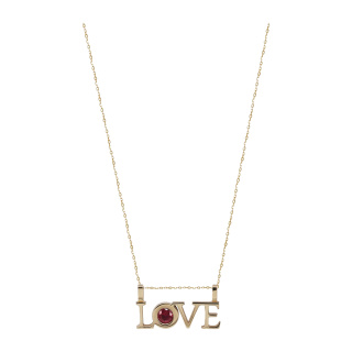 گردنبند طلا 18 عیار مدل LOVE تاج
