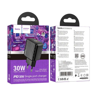 شارژر دیواری 30 وات مدل CS22A USB هوکو - 02