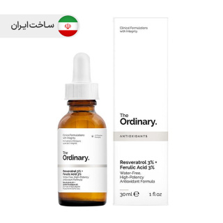 سرم آنتی اکسیدان رسوراترول 3% و اسید فرولیک 3% حجم 30میل د اوردینری - 01