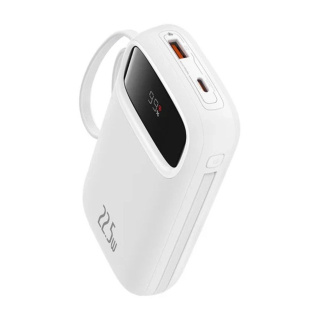 پاوربانک بیسوس مدل QPow2 P1003223 ظرفیت 10000میلی آمپر ساعت همراه با کابل - 01