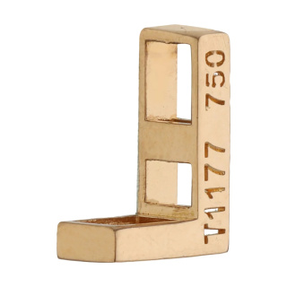 آویز گردنبند طلا 18 عیار زنانه مدل MM1518 طرح حرف لاتین 3 بعدی L - 01