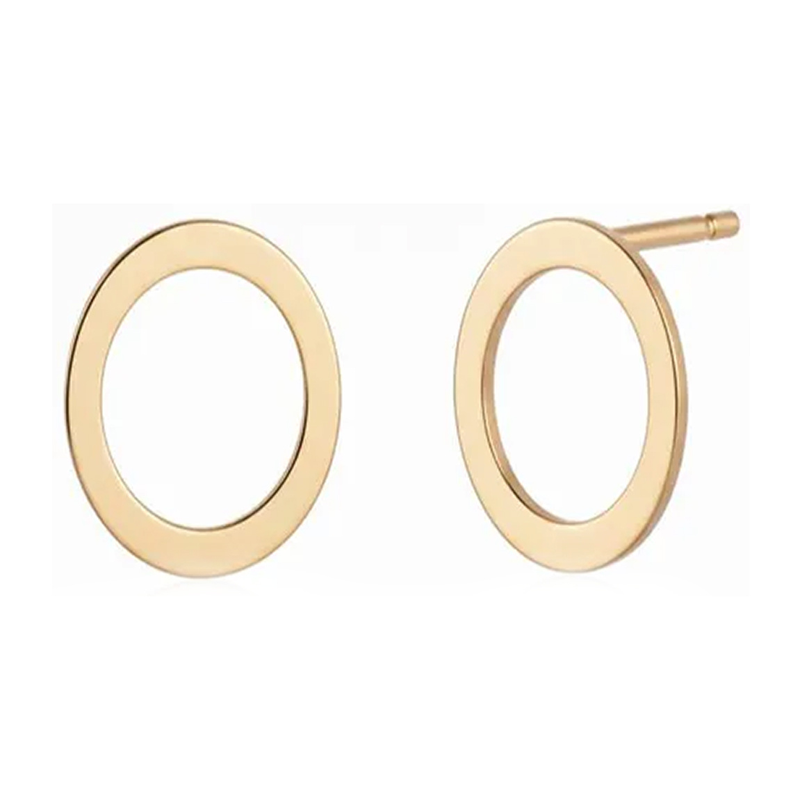 گوشواره طلا 18 عیار زنانه طرح دایره مدل ESG 38