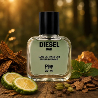 عطر جیبی مردانه مدل Diesel Bad حجم 30 میلی لیتر پینک ویژوال - 01