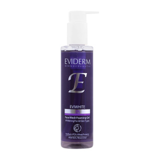 فوم ژل شستشوی صورت مدل Eviwhite روشن کننده پوست حجم 200 میلی لیتر اویدرم