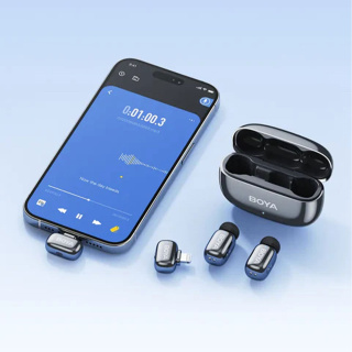 میکروفون بی سیم مدل Mini 2-02 Type-C Silver بویا - 03
