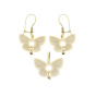 نیم ست طلا 18 عیار زنانه مدل پروانه کد MS0761