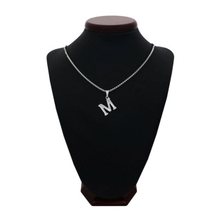 گردنبند مردانه طرح حرف M کد h03