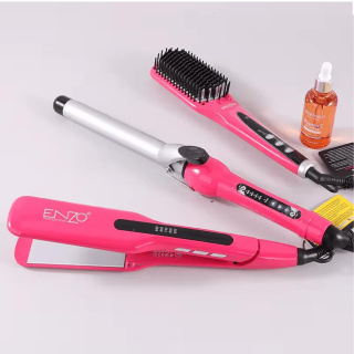 ست سه تکه اتو مو برس حرارتی و فر کننده انزو مدل EN-3955W - 01