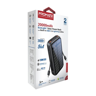 پاور بانک خورشیدی پرومیت مدل SOLARTANK-20PDCI ظرفیت 20000 میلی آمپر ساعت - 01
