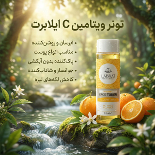 تونر صورت ویتامین سی مناسب انواع پوست حجم 210 میلی لیتر ایلابرت - 01