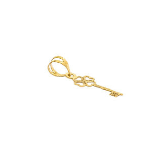 آویز گردنبند طلا 18 عیار زنانه طرح کلید و قلب کد MM2355 - 01