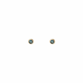 گوشواره 18 عیار مارکو میخی آبی روشن