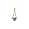 آویز گردنبند طلا 18 عیار زنانه مدل MM1895 طرح قلب لوکس مهر گالری