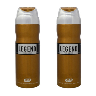 پک دو عددی اسپری بدن مردانه مدل Legend حجم 200 میلی لیتر عماد آرا