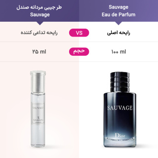 عطر جیبی مردانه مدل Sauvage حجم 25میل صندل - 08